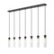 Z-Lite Beau Linear Chandelier, 7-Light, 4.75 In.W x 54 In.L x 12.75 In.H, Matte Black/Clear 740P-7L-MB - alternate 4